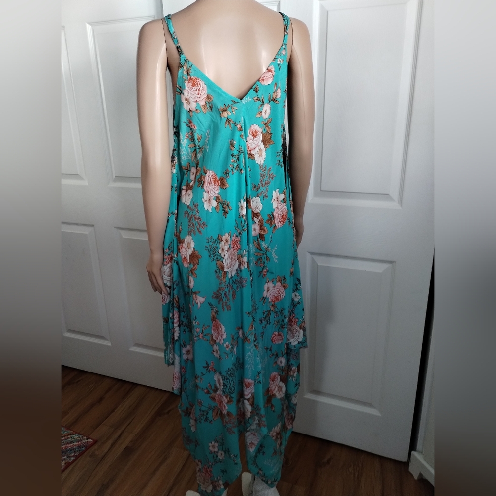 Tolani Teal Floral Maxi Dress - Picture 7 of 9